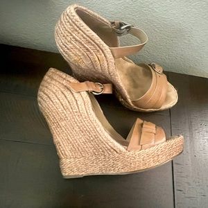 All Saints Biela Leather Wedge Shoes